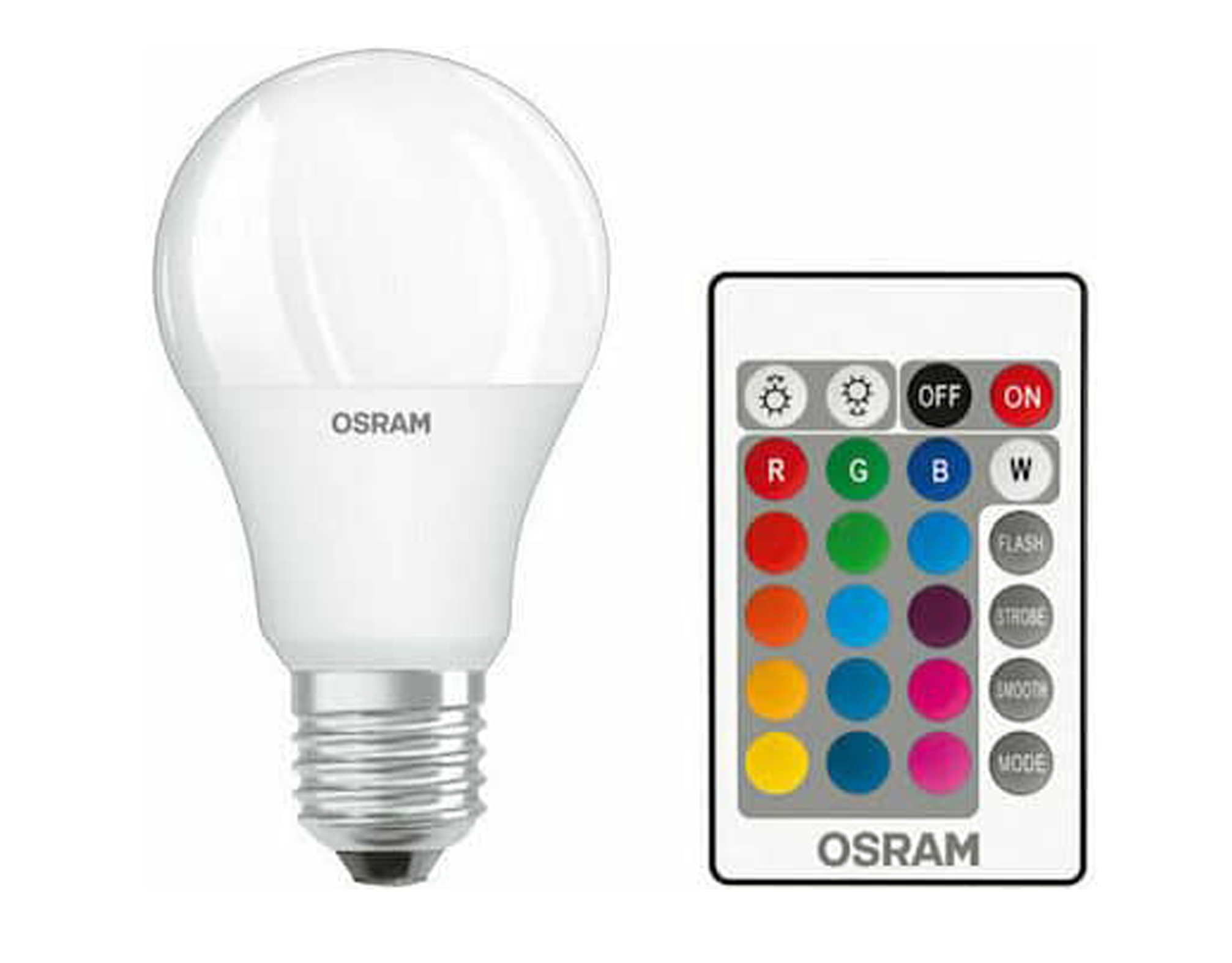 Osram Λάμπα LED για Ντουί E27 RGBW 9W 806lm Dimmable