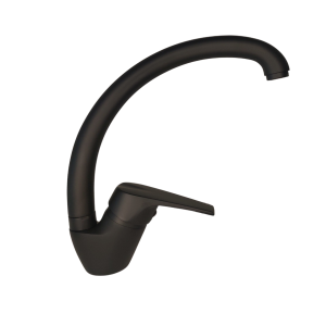 Neo Black Tussia Μπαταρία Κουζίνας Ψηλή Μαύρο Ματ