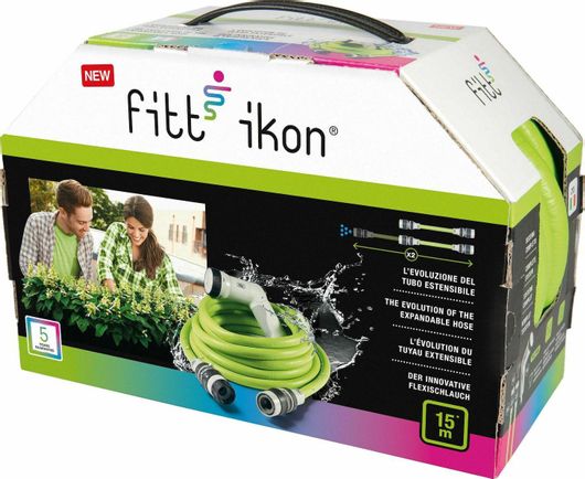Λάστιχο Ποτίσματος Fitt Επεκτεινόμενο Σετ Ikon 15m Πράσινο - Image 3