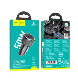 Querrero Φορτιστής Αυτοκ/του PD50W 2 Θύρες NZ14B Μαύρος