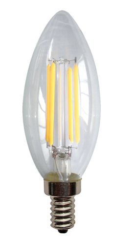 Giako Led ,Λάμπα Led Filament Candle C37 6W E14 Dimmable 220-240V 2700K