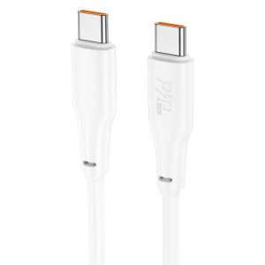 Hoco Καλώδιο Φόρτισης & Δεδομένων Force Type-C 2m 60W Λευκό
