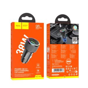 QUERRERO Φορτιστής Αυτοκ/του PD20W+QC3.0 38W 2 Θύρες NZ14A Μαύρος