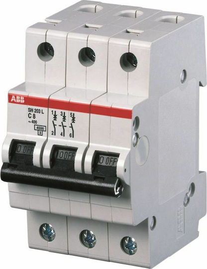 ABB Αυτόματη Ασφάλεια 3Ρ 10Α 3ΚΑ B10 S233