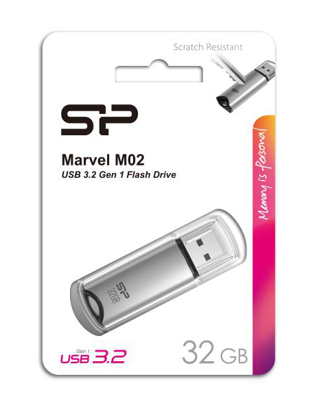 Silicon Power Marvel M02 32GB USB 3.2 Stick Γκρι